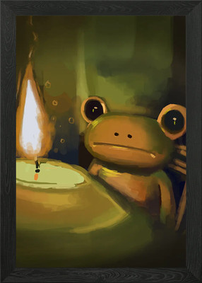 erleuchtender Frosch gerahmtes Wandbild Poster Leinwanddruck Bild