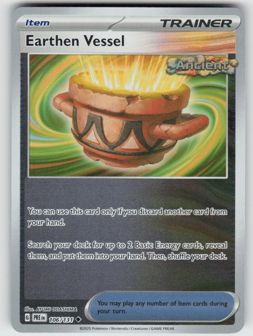 Earthen Vessel 106/131 Uncommon Prismatic Evolutions Pokemon Reverse Holo NM