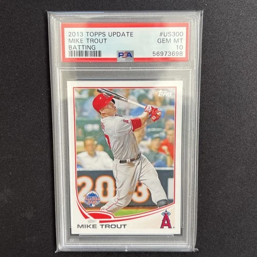 2013 Topps Update  Mike Trout Batting US300 PSA 10 Los Angeles Angels Gem Mint