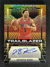 5/5 ≈1/1 ! 2024-25 Panini Obsidian Derrick Rose Trailblazer Auto Molten Mojo
