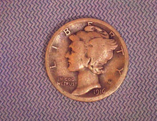 1916-S MERCURY DIME - VG+   (g)
