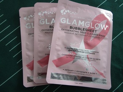 (3) Glamglow Bubblesheet Oxygenating Deep Cleanse Mask -Breast Cancer Campaign