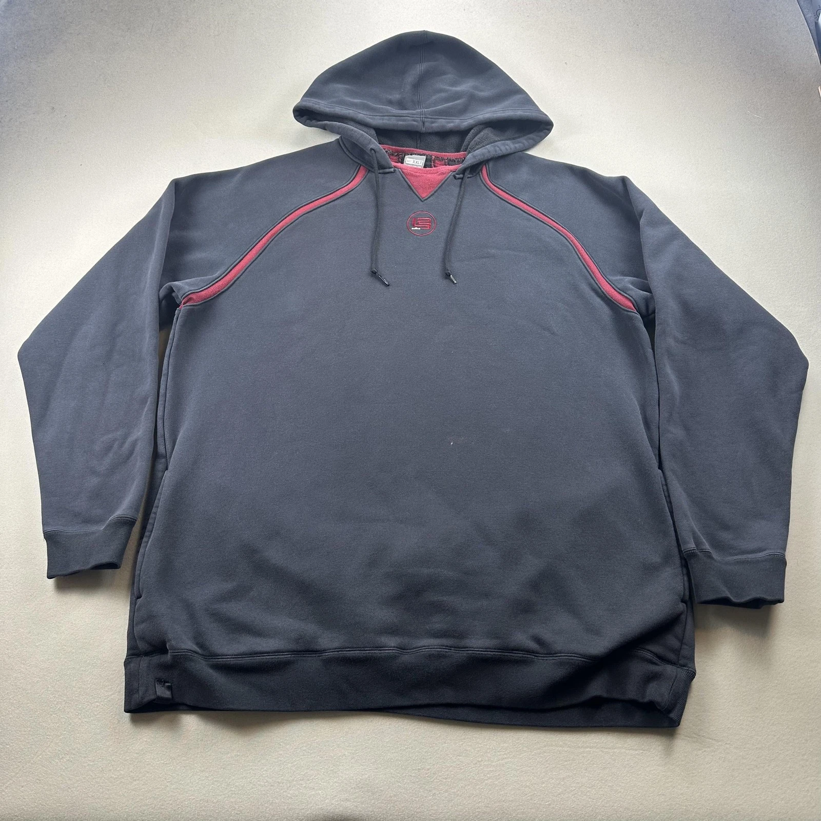 Vintage Nike Lebron James Hoodie Sweatshirt Mens 2XLT Gray L23 Basketball y2k