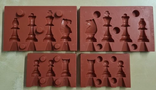 Tin Mould Silicone Mold Tin Casting Chess Piece Set Staunton