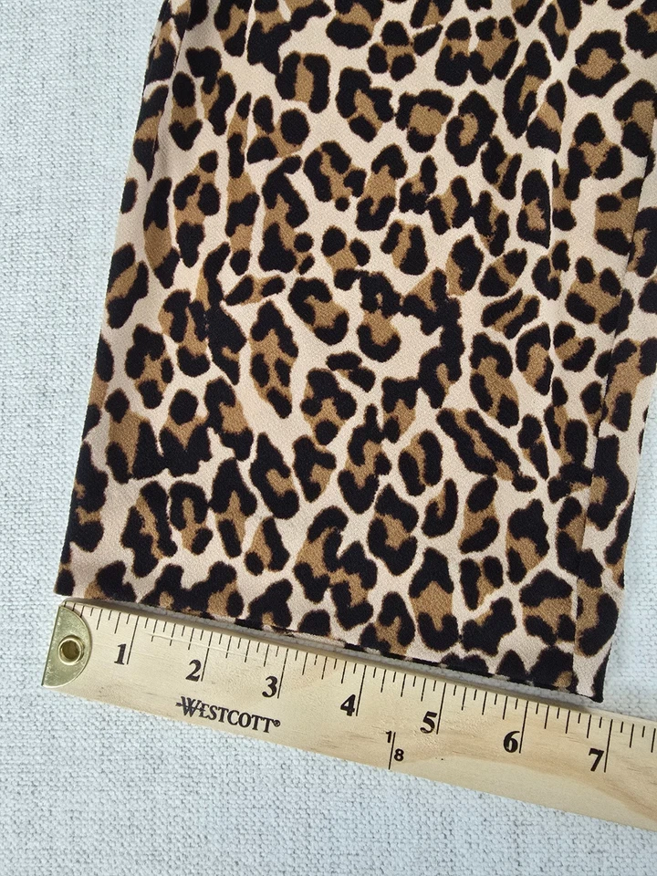 Pantalones Old Element para mujer XL marrón negro estampado de leopardo cintura elástica tiro alto Foto 2 de 4