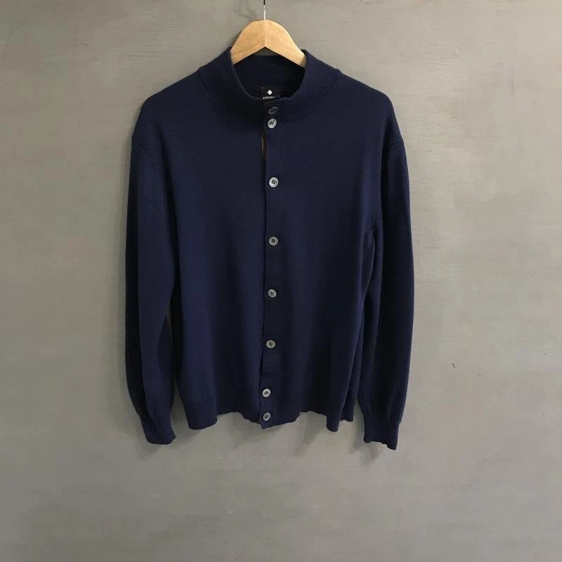 Men Andrea Fenzi Sweater Navy Wool 40 /L / 48