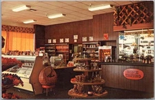 c1960s CHICO, CA Postcard "VILLA GOURMET" Deli Bakery - North Valley Plaza Mall