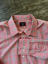 UNTUCKit Button Up Dress Shirt Plaid Wrinkle Free Long Sleeve Mens Size Medium