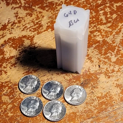 Lot of (5) 1964-D Washington Quarter's - All BU from a BU Roll