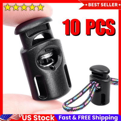 10 PCS Plastic Spring Cord Locks for Drawstring, Paracord Toggle Stopper Clasp E