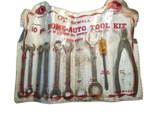 Vintage Oxwall 10 Pc Home Auto Tool Kit USA – Incomplete Missing 1 Piece