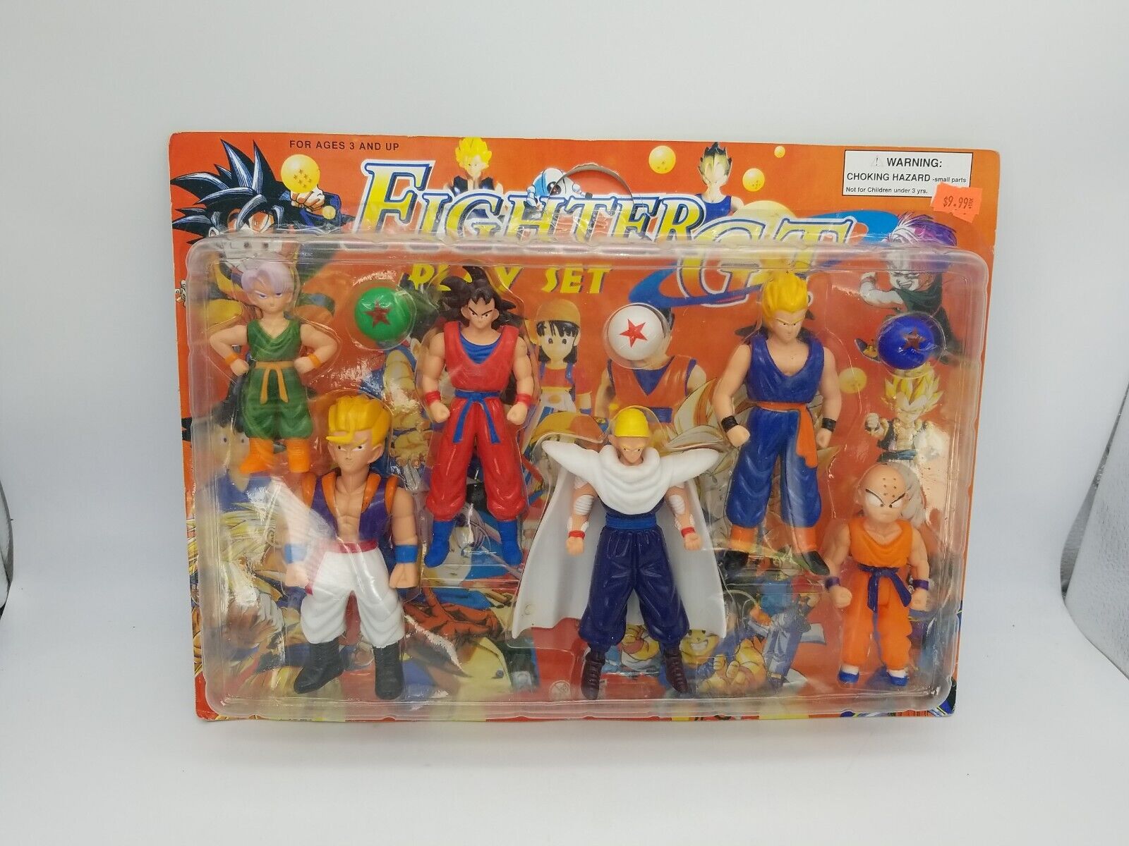 FIGHTER GT PLAY SET - DRAGON BALL GT KNOCK OFF Sealed - 6 FIGURES New SEALED 