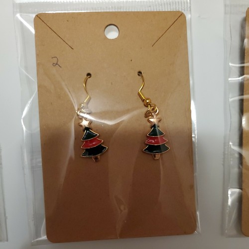 Silvertone and Goldtone Various Christmas Winter Holiday Fun Dangle Earrings L#1 - Picture 3 of 12