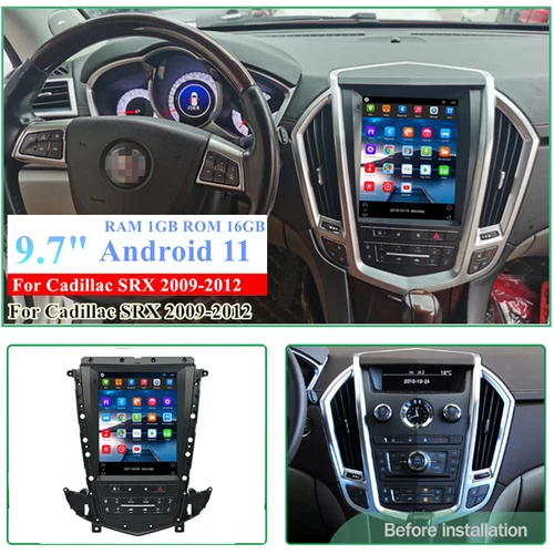 9.7" Android 11 Stereo Radio Player GPS Navigation Wifi For 2009-12 Cadillac SRX