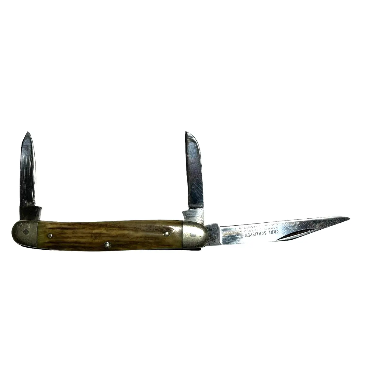 Vintage CARL SCHLIEPER EYE BRAND HAMMER FORGED POCKET KNIFE SOLINGEN  GERMANY
