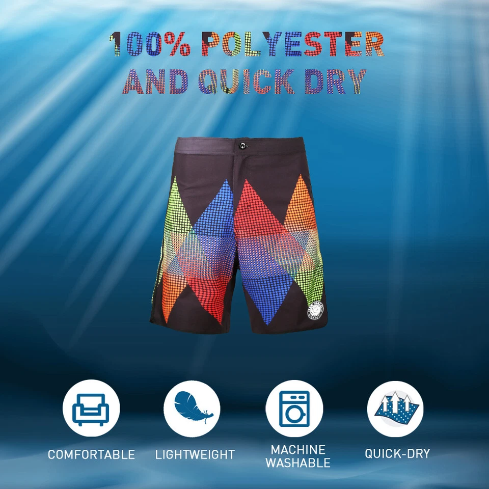 Bañador negro para hombre de secado rápido pantalones cortos de playa pantalones cortos de natación Foto 2 de 4