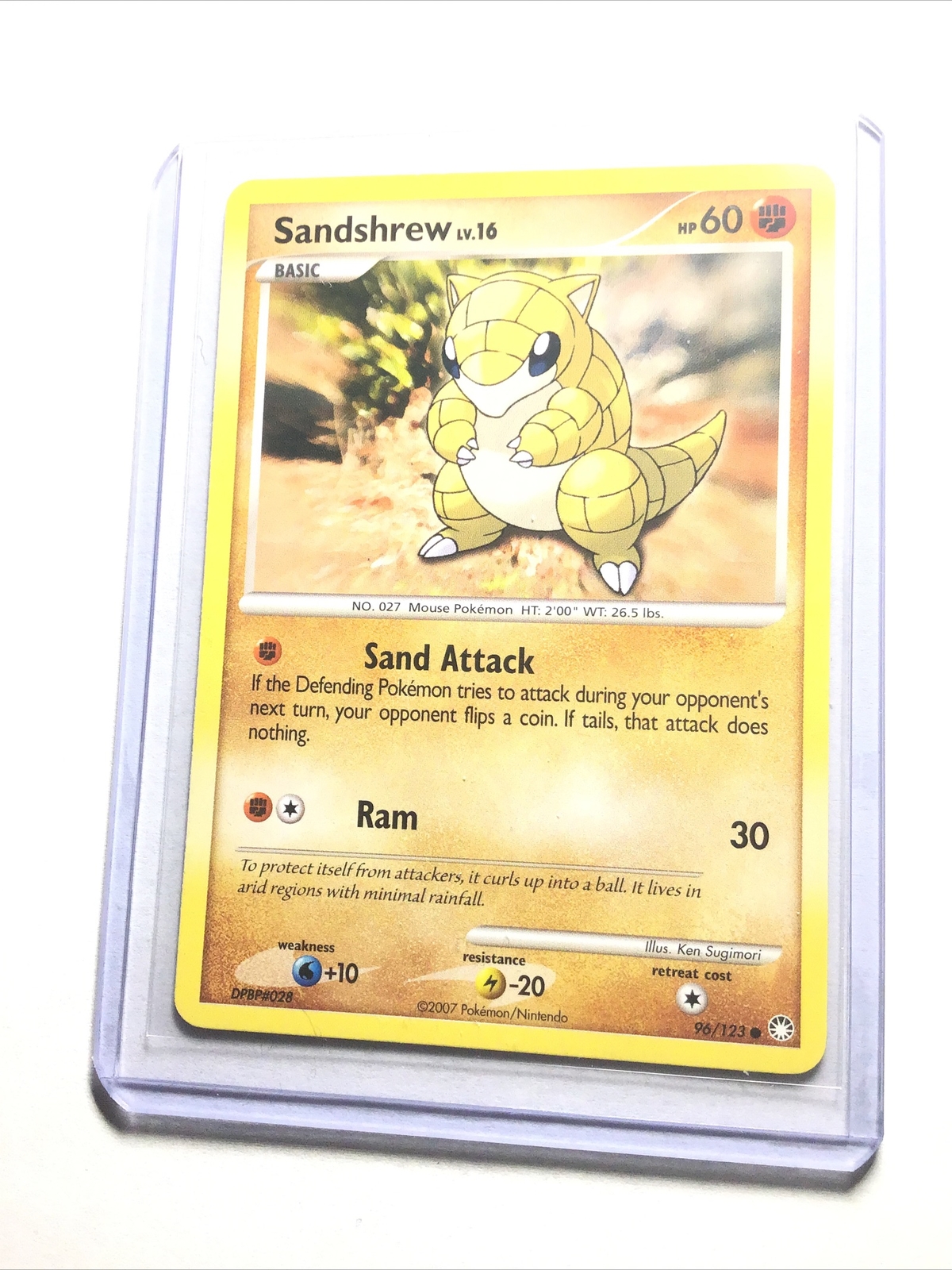 SANDSHREW - 96/123 - Mysterious Treasures - Common - Pokemon Card - NM