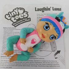 Tiny Toes Laughing Luna Unicorn Interactive Doll Hasboro Electronic Moving Baby