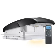 RV fan Deluxe 10 Speed auto All-In-One Vent, Shield & Fan; Built-In Rain Shield