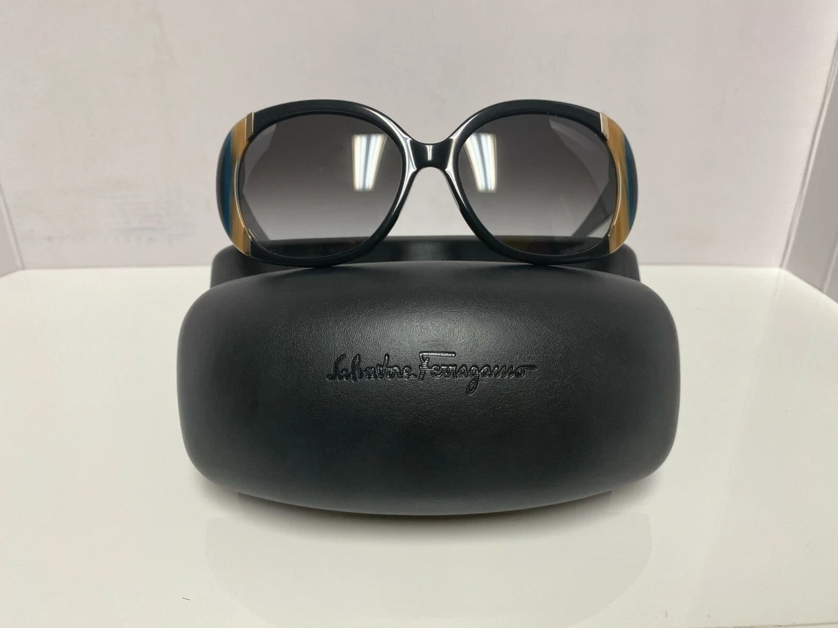 Salvatore Ferragamo Black Round Sunglasses for Women for  display picture 1