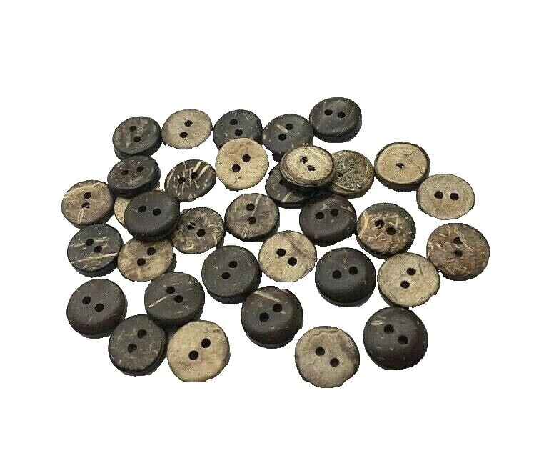 Coconut Shell Crafts 2-Hole Flat Button Sewing Buttons