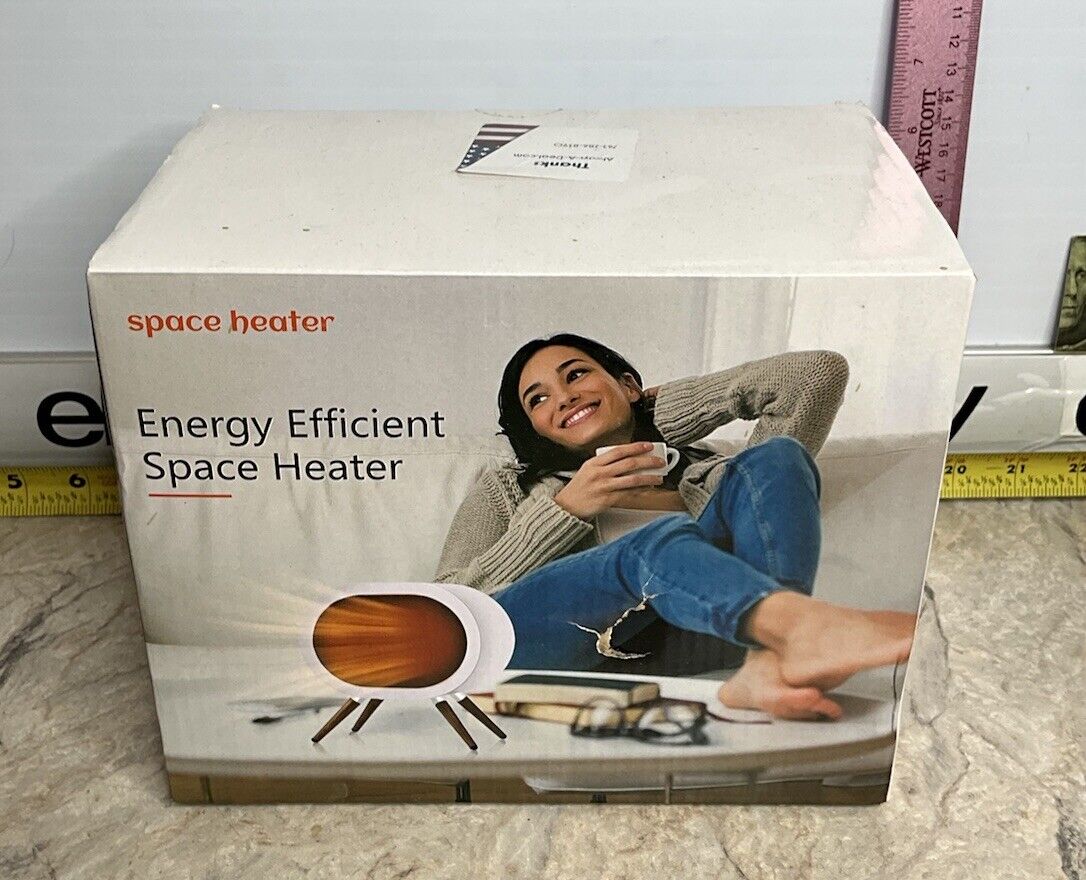 Space Heater Energy Efficient White New Retro Look 3 Adjustable Heating Levels