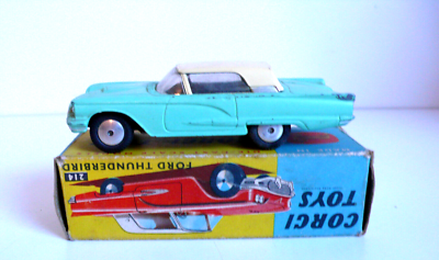 Voiture Miniature CORGI-TOYS FORD THUNDERBIRD - échelle 1/43, Années 1960, Avec Boîte D'origine, Occasion