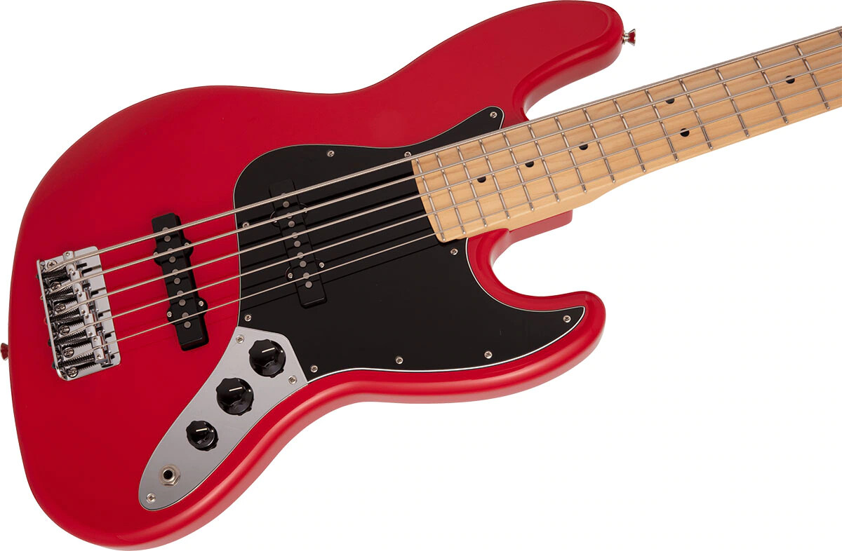 Fender Made in Japan Hybrid II Jazz Bass V Modena Red 5