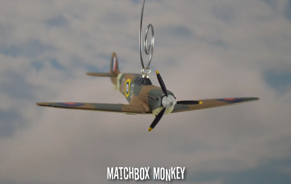 Douglas Bader RAF Supermarine Spitfire WWII Christmas Ornament Airplane Mk.IIa - Image 4 of 4