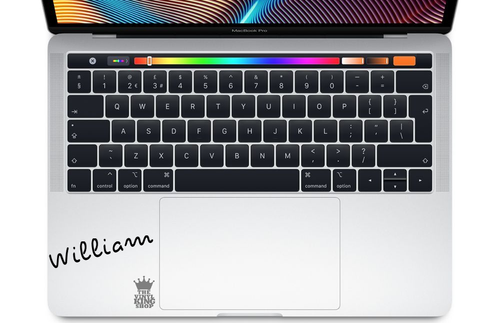 Personalised Name Sticker Island Font - Laptop Vinyl Custom Decal Mac touch pad - Picture 6 of 12