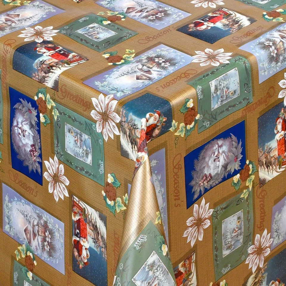Mantel De Mesa Navidad Oro 01388-02 Cuadrado Redondo Ovalado - Imagen 1 de 1
