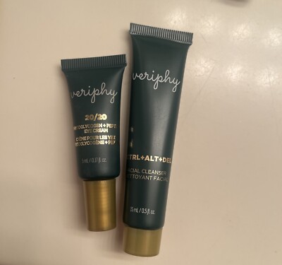 NEW - Skincare Set By VERIPHY- 20/20 Eye Cream & CTRL+ALT+DEL Facial Cleanser