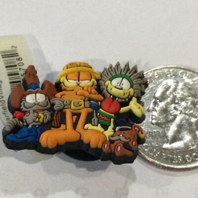 RARE - GARFIELD VILLAGE ANIMALS - AUTHENTIC JIBBITZ SHOE CHARM FIT