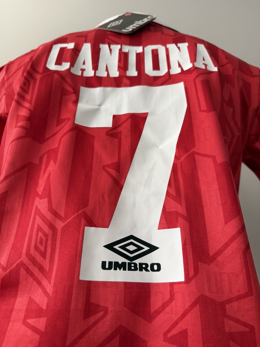Eric Cantona Manchester United New Men's Retro Vintage Red