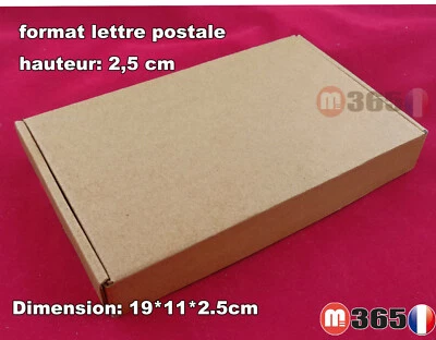lot de Boite postale carton hauteur 2,4cm expédition format lettre extra dur