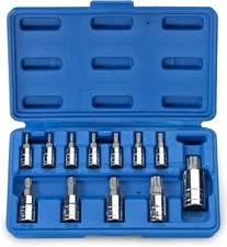 Neiko 10086A 6 Point Torx Plus Bit Socket Set 1/4in 3/8in & 1/2in Drive 12-Piece