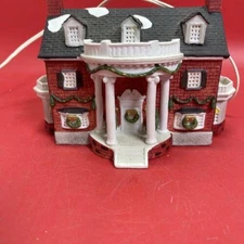 1993 Red Brick Colonial Lighted HouseLemax Dickensvale Collection Vintage 