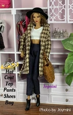 6PCS For Fashion Royalty Integrity Poppy Parker NuFace Dolls Dress Shoes Bag 1/6