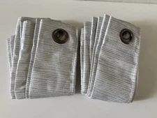 One Pair Of Elegant Textured Look Curtains (37'' W x 85” H)