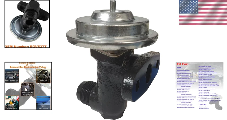 Exhaust Gas Recirculation Valve for Ford Excursion & F-Series Models Foto 2 de 4