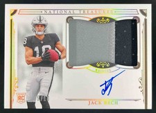 2025 National Treasures Jack Bech Rookie Patch Auto Holo Gold /10 #177 Raiders