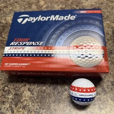 New One (1) Dozen TAYLORMADE TOUR PESPONSE STRIPE   Golf Balls. White. NIB
