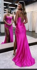 Women s Hot Pink B.Darlin Long Dress Formal/Pageant/Prom Dress Sz 12 1799
