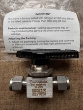 Swagelok SS-43GS4 Stainless Steel 1-Piece 40G Series Ball Valve 1/4” Tube 