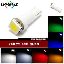 10x 74 T5 17 18 37 70 2721 Smd Led Bulbs Instrument Cluster Dash Sunvisor Light