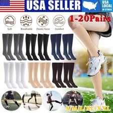 Compression Socks Stockings Mens and Womens Knee High Medical Relief S-XXL Lot