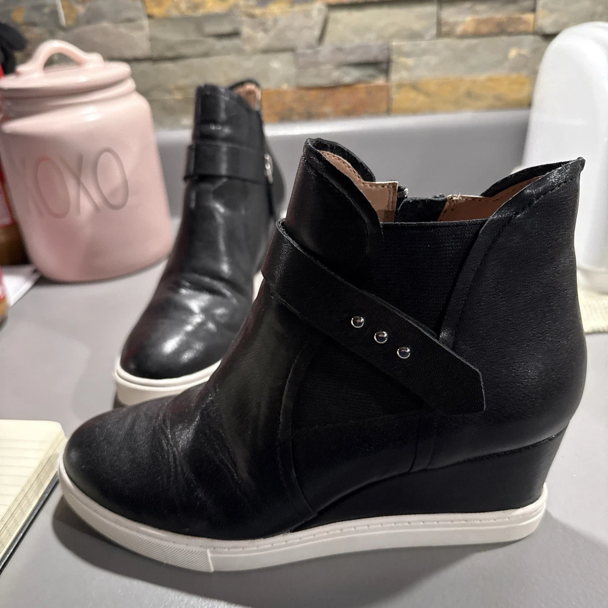 Stivaletti Eleganti Donna Con Tacco Grosso: Sandali Rete In Microfibra, Punta Tonda (Colore Bianco, Nero, Albicocca)