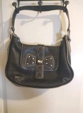 Marc Jacob’s Y2K Brown Leather Purse Handbag Silver MJ Bow