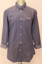 HARMONT & BLAINE CRN500 010764 camicia manica lunga uomo in cotone blu 801