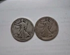 Better Dates 1918 S & 1916 D Walking Liberty 🗽  Half Dollars  READ Description